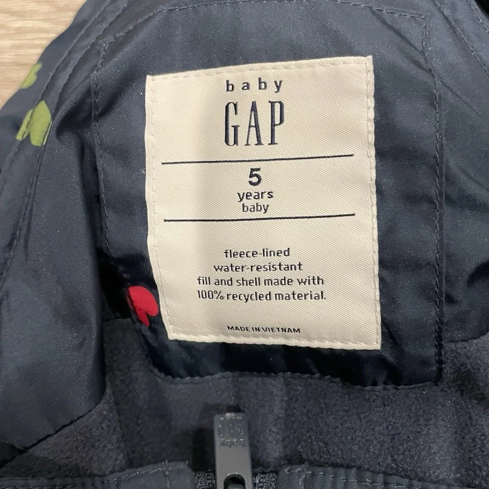 Baby GAP Girl Snow Bib Overalls Snow Pants Sledding Outdoors Winter Size 5